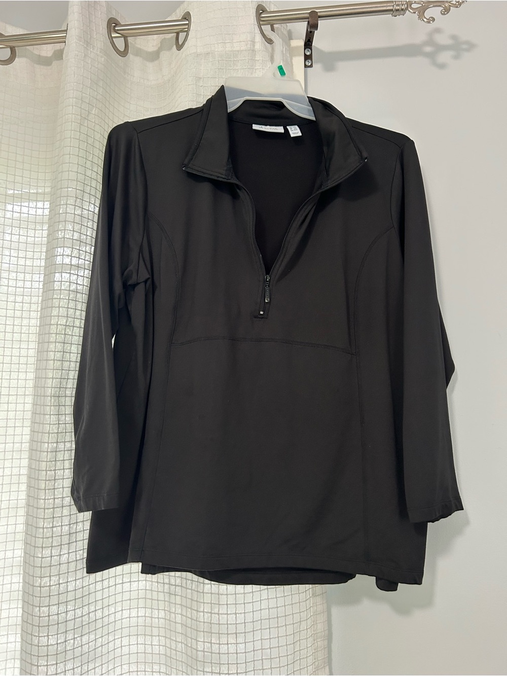 Black Half-Zip Athletic Pullover